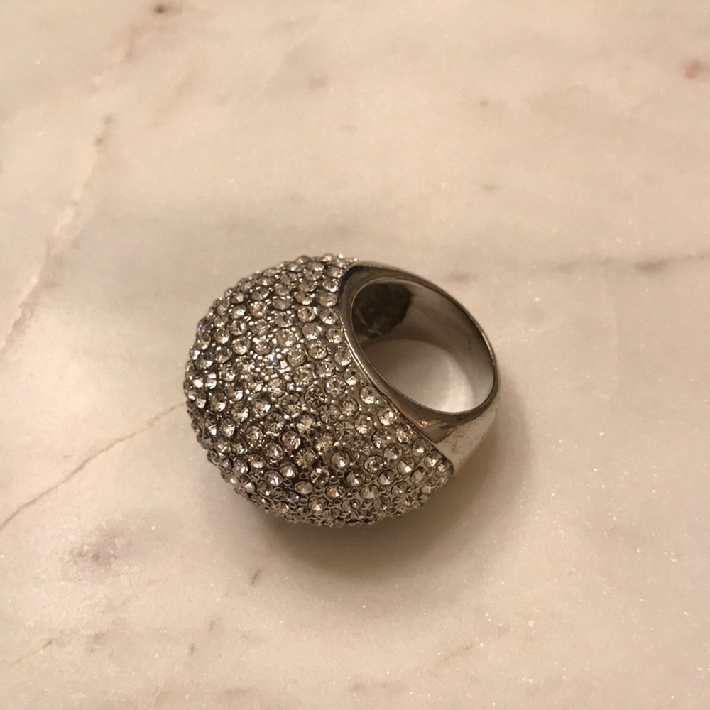 Pave crystal dome ring